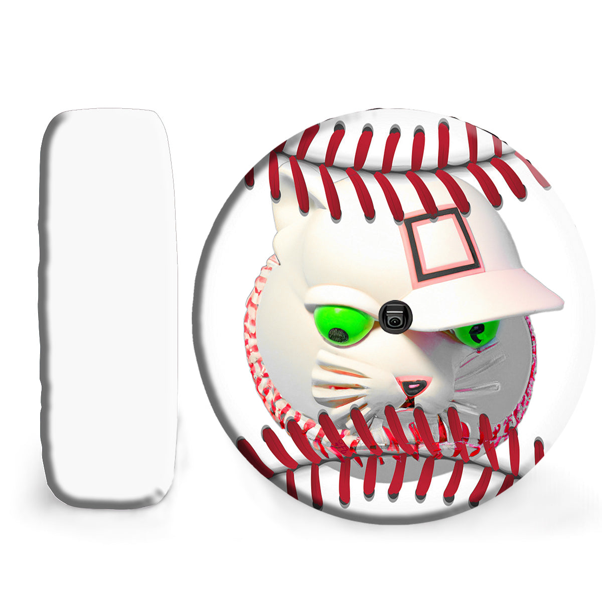 Petthouse | Baseball With Cat Face Funny Universal Spare Tire Cover Baseball Pattern Custom Tire Cover Gifts