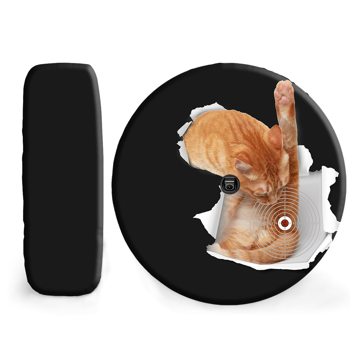 Petthouse | Orange Cat Spare Tire Cover Lovely Cat Tire Cover Funny Animals Wheel Cover Car Accessories