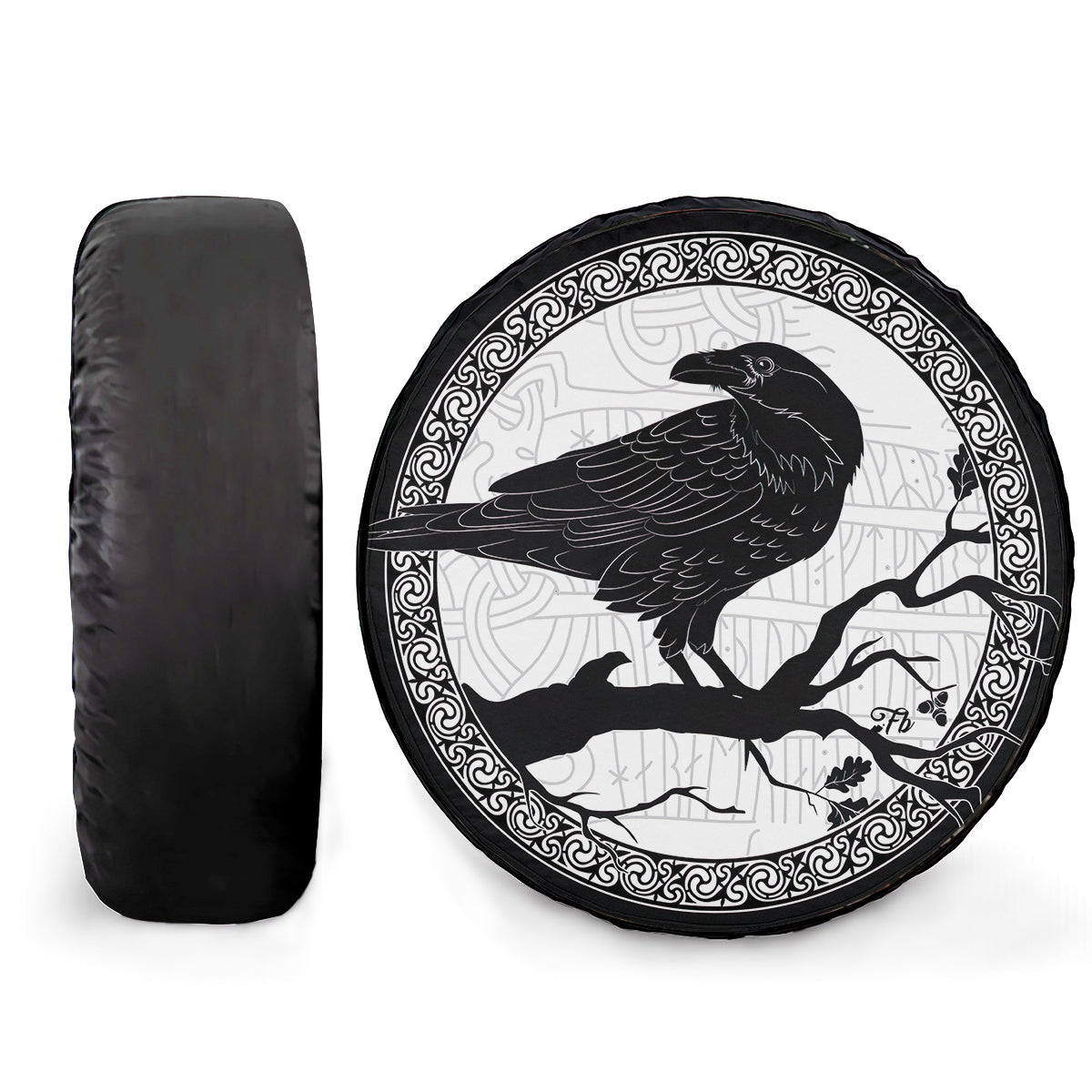 Petthouse | The Black Crow Cover An Oak Tree Cover Raven Art Wrap Car Tire Cover Car Decorate