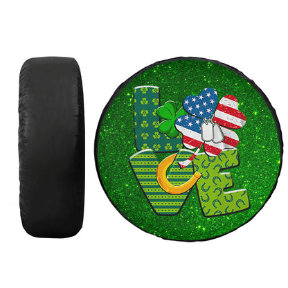 Petthouse | Love Saint Patrick Day Irish In My Vein Spare Tire Cover Universal Fits Tire Patty Day Gift