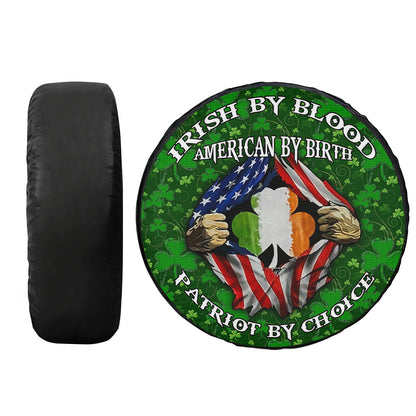 Petthouse | Irish Shamrock Usa Flag Irish By Blood American By Birth Patrick Day Gift Spare Tire Cover