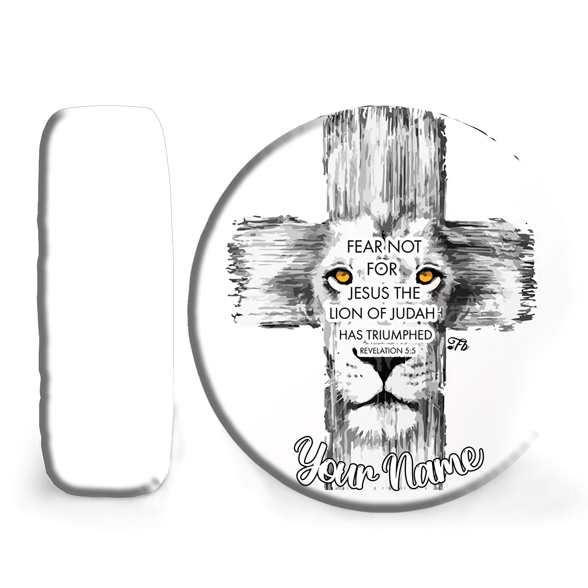 Petthouse | Customized Tire Cover Fear Not For Jesus Cover The Lion Of Judas Wrap Lion Cross Cover Car Decor