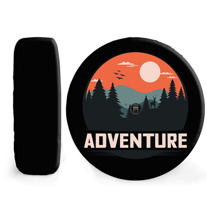 Petthouse | Adventure Spare Tire Cover Mountain Art Tire Cover Camping Tire Wrap Retro Style Car Decorations