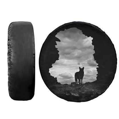 Petthouse | Super Blood Wolf Moon Rituals Spare Tire Cover, Hunting Wolf Tire Cover, Wolf Lover