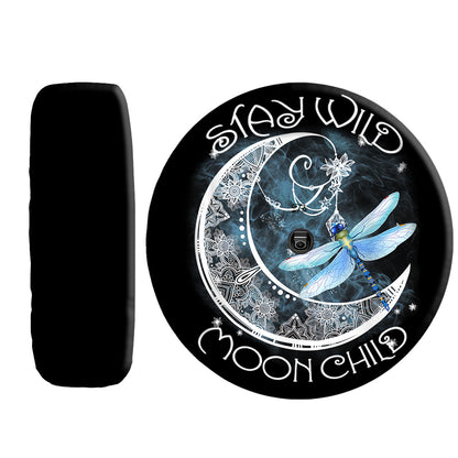 Petthouse | Dragonfly Moon Stay Wild Moon Child Spare Tire Cover Dragonfly Truck Decoration