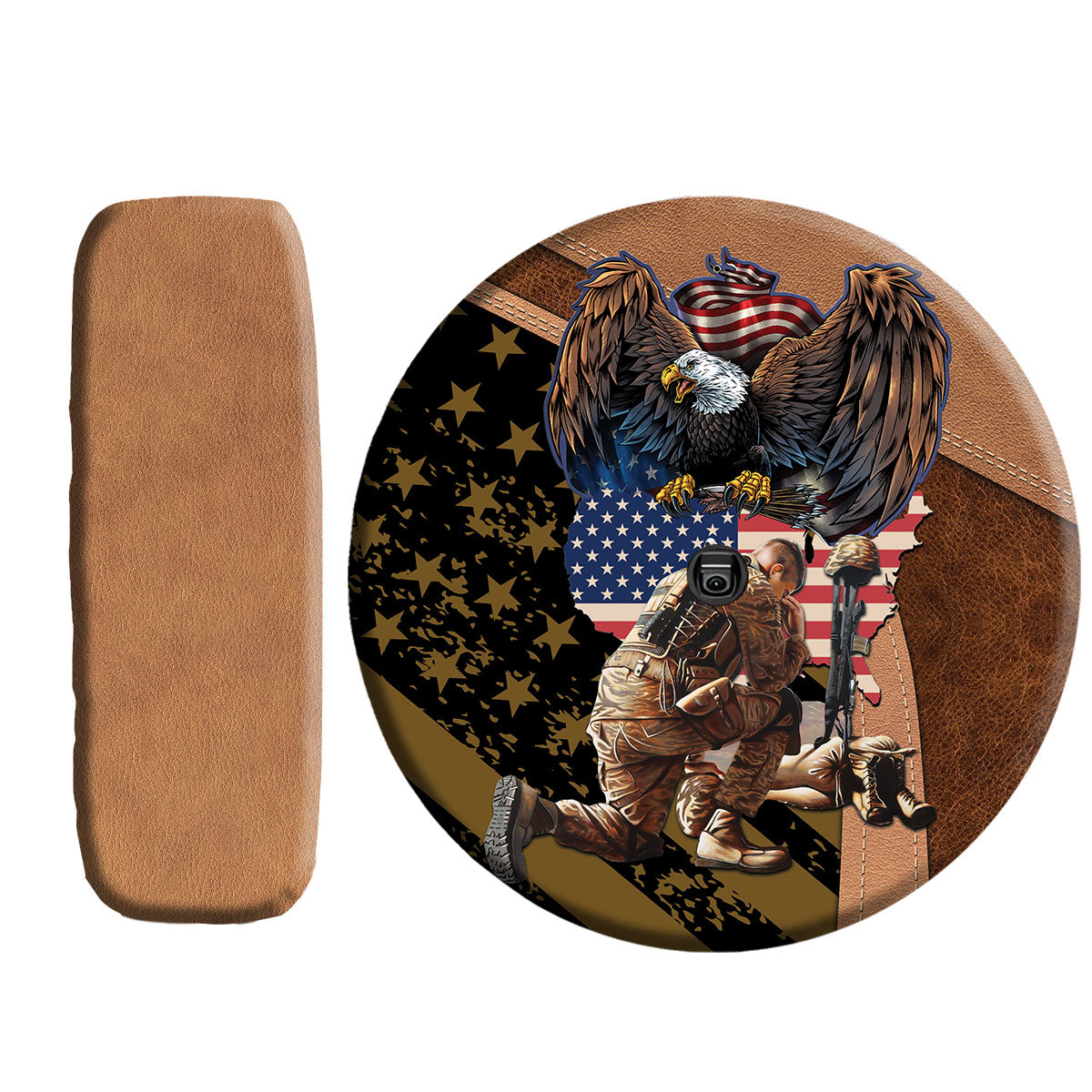 Petthouse | Eagle With American Flag Tire Cover Tire Patriotic Veteran Usa Wheel Protector Military Gifts