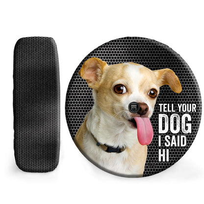 Petthouse | Funny Dog Spare Tire Cover Chihuahua Wheel Cover For Car Waterproof Spare Tire Cover Camping