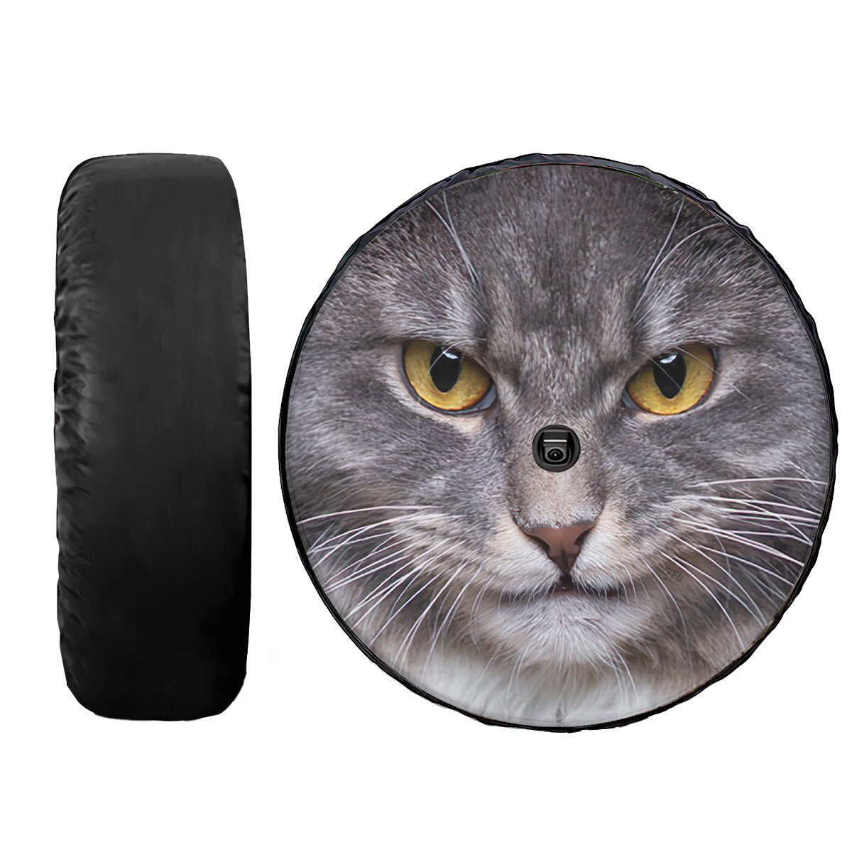 Petthouse | Maine Coon Angry Face Cute Spare Tire Cover Cat Lover Gifts Wheel Cover For Car Cat Addictions