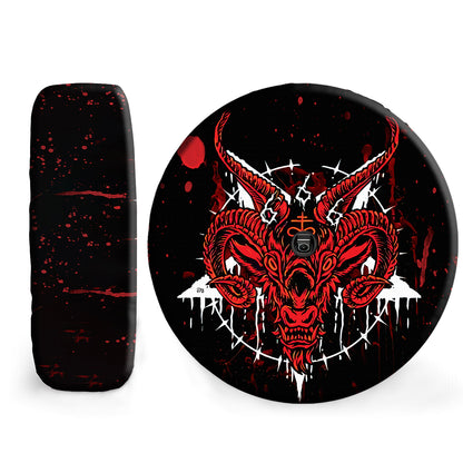 Petthouse | Baphomet Spare Tire Cover Satanic Tire Cover Devil Tire Cover Satan Tire Cover Car Decoration