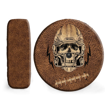 Petthouse | Football Player Skull Spare Tire Cover Football Tire Cover Skull Tire Cover Football Lover Decor