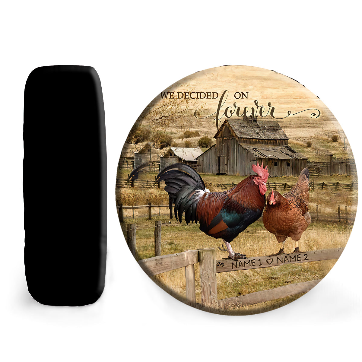 Petthouse | Personalized Chicken Couple Farmhouse Valentine We Decided On Forever