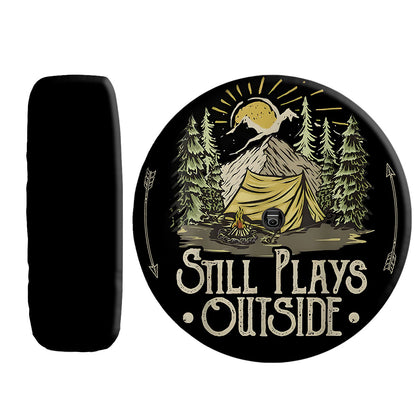 Petthouse | Camping Over Night Still Plays Outside Spare Tire Cover Camping Picnic Truck Decor Gift For Campers