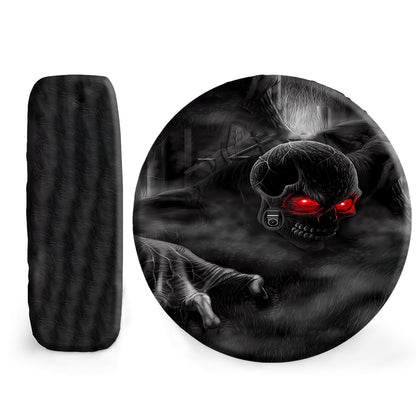 Petthouse | Skull Spare Tire Cover Skeleton Tire Cover Horror Tire Wrap Car Decoration