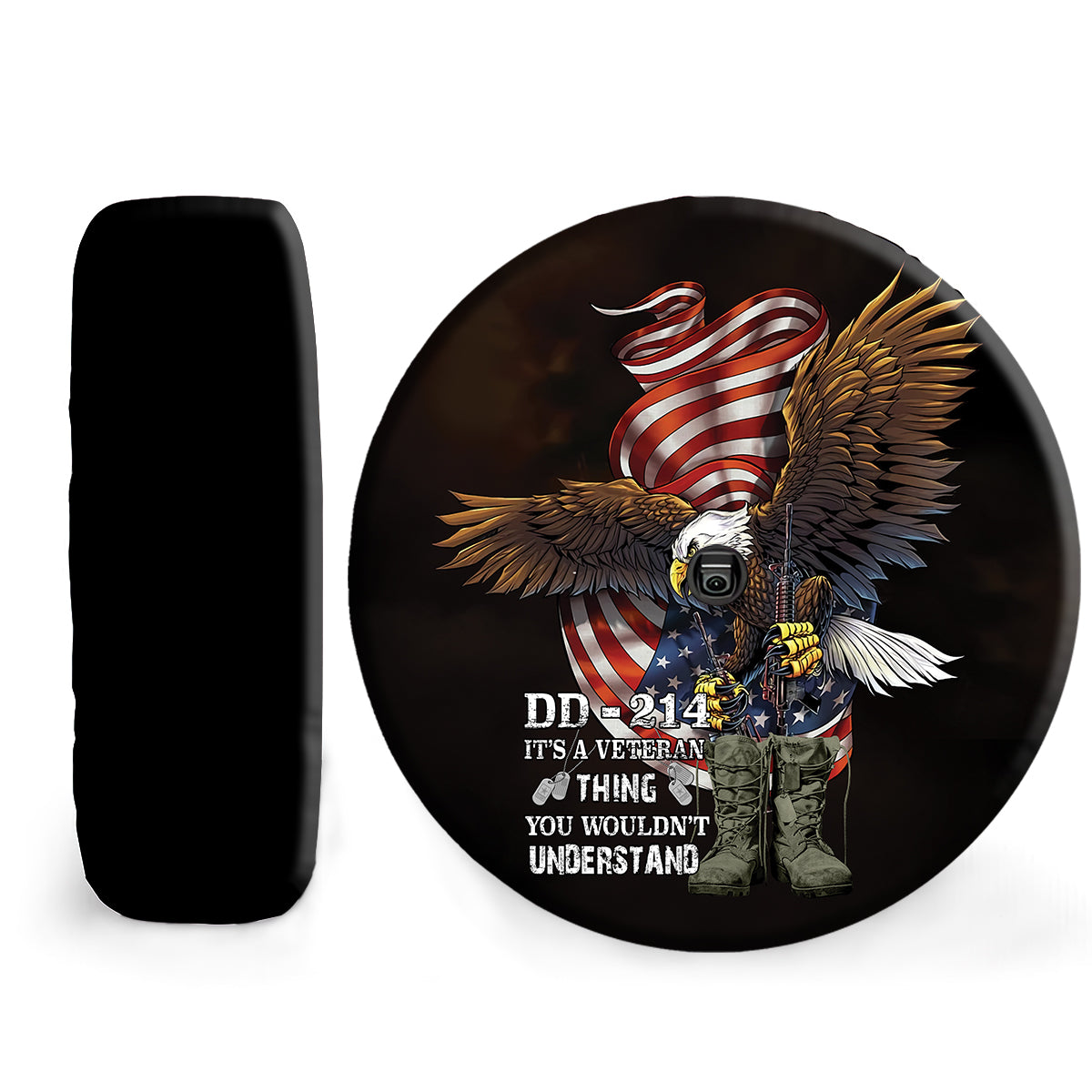 Petthouse | Dd 214 Spare Tire Cover Bald Eagle Tire Wheel Protector American Pride Truck Cover Veterans