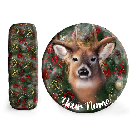 Petthouse | Customized Cover Deer Christmas Cover Deer Painting Printed Wrap Christmas Artwork Decor