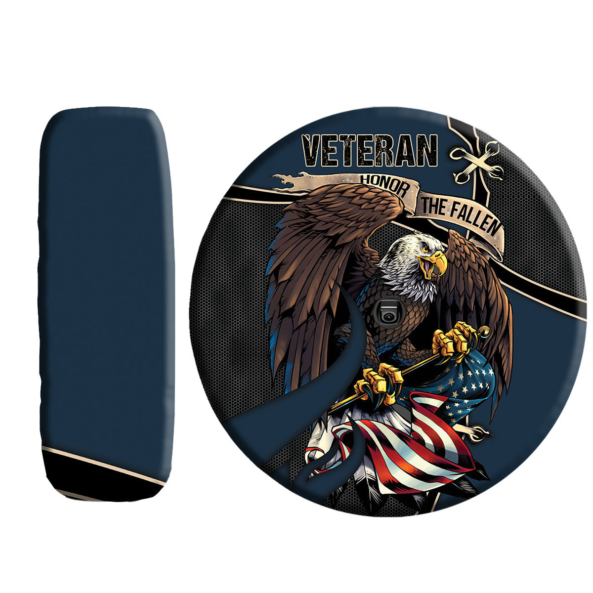 Petthouse | Veteran Honor The Fallen Us Eagle Spare Tire Cover Veteran's Day Decor Memorial Day Gift Idea