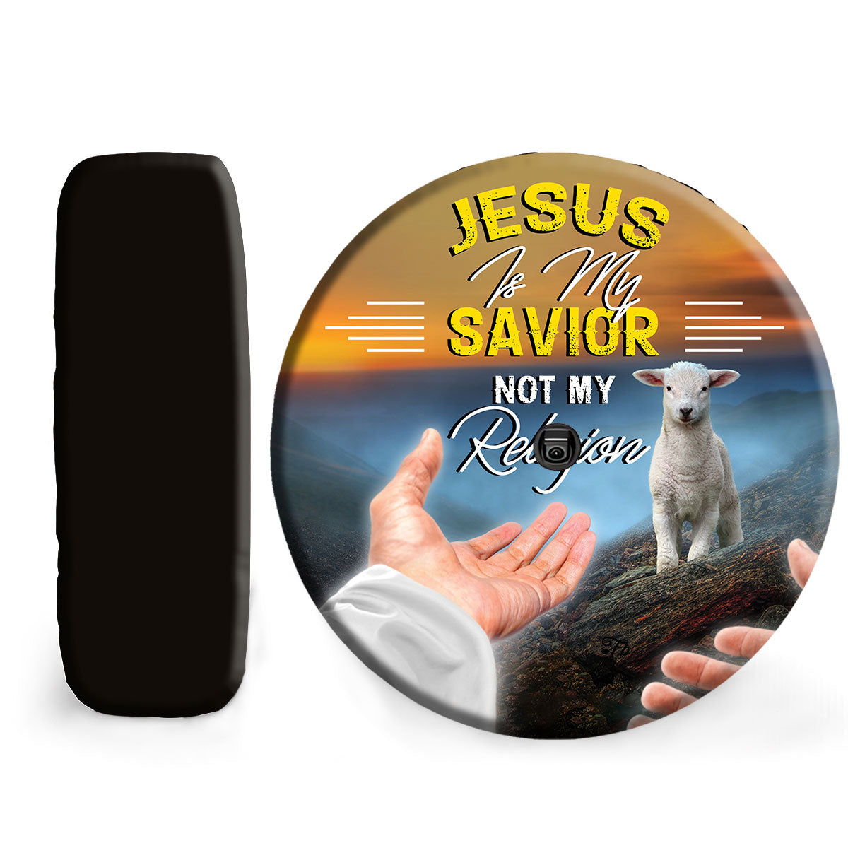 Petthouse | Jesus Is My Savior Spare Tire Cover Jesus Lamb Tire Covers Religious Wheel Covers Car Accessories