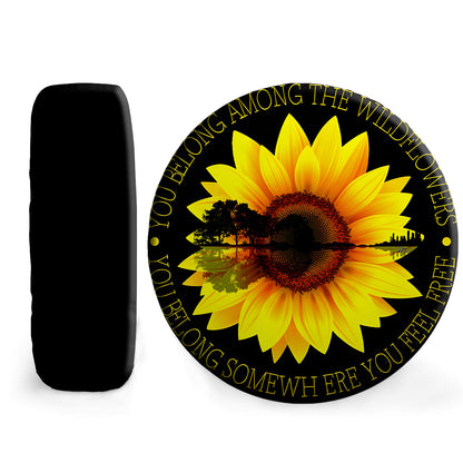 Petthouse | Sunflower Artwork Tire Cover You Belong Among The Wildflowers Tire Cover Car Decoration