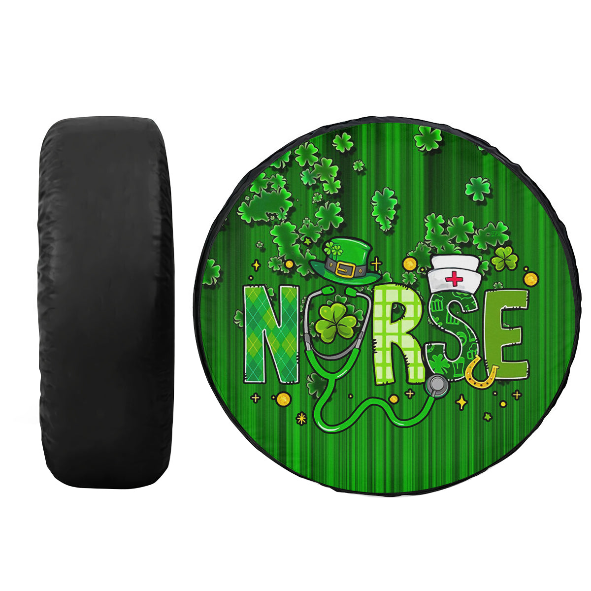 Petthouse | Nurse Spare Tire Cover Clover Tire Cover Irish Nurse Tire Cover Celtic Tire Cover Car Decor