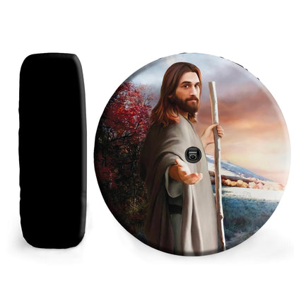 Petthouse | Jesus Spare Tire Cover Christian Tire Protector Cover Jesus Believer Truck Cover Christian Gift Faith