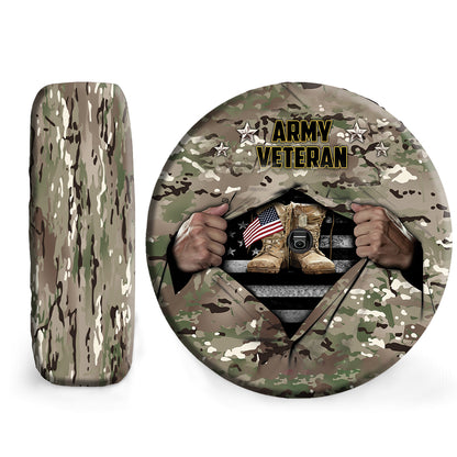 Petthouse | Army Veteran Spare Tire Cover Military Tire Cover American Warrior Tire Cover Car Decoration