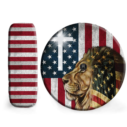 Petthouse | Lion Jesus Spare Tire Cover Jesus Lion Of Judah Tire Wrap Christ Lion Tire Cover Car Decoration