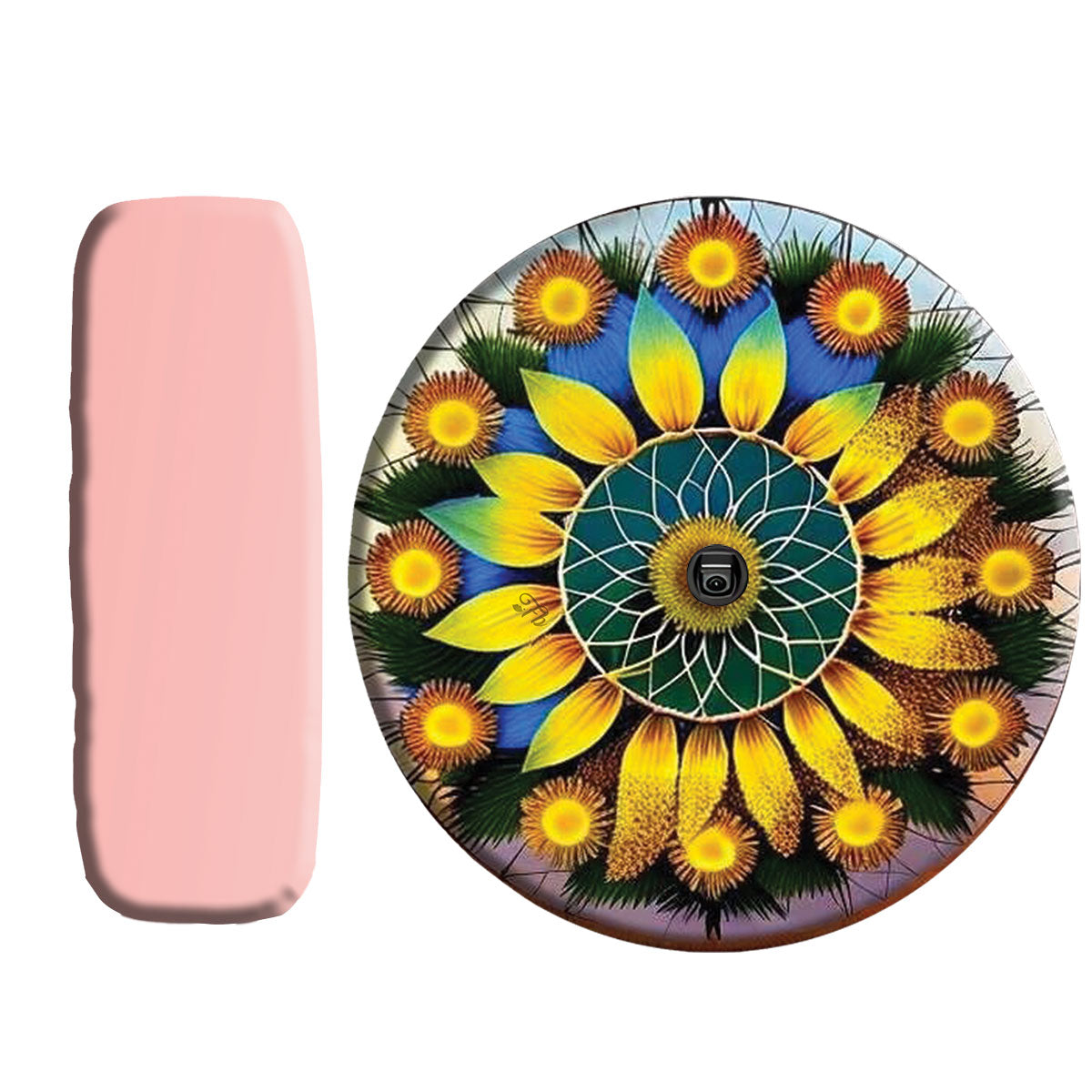 Petthouse | Sunflower Mandala Style Spare Tire Cover Yellow Floral Flower Truck Decoration Sunflower Lover Gift