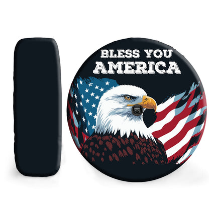 Petthouse | Bless You America Spare Tire Cover God Bless You Tire Cover American Flag Cover Independence Day