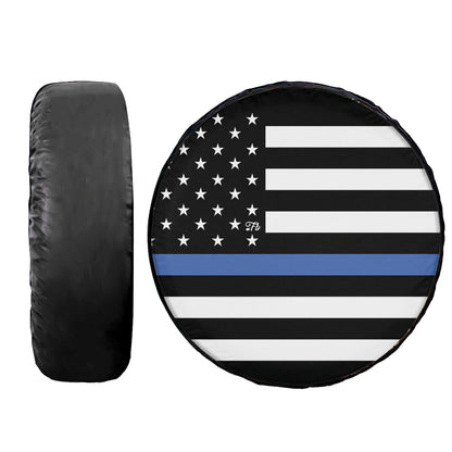 Petthouse | Thin Blue Line American Spare Tire Cover, Law Enforcement Police Dad Truck Decor