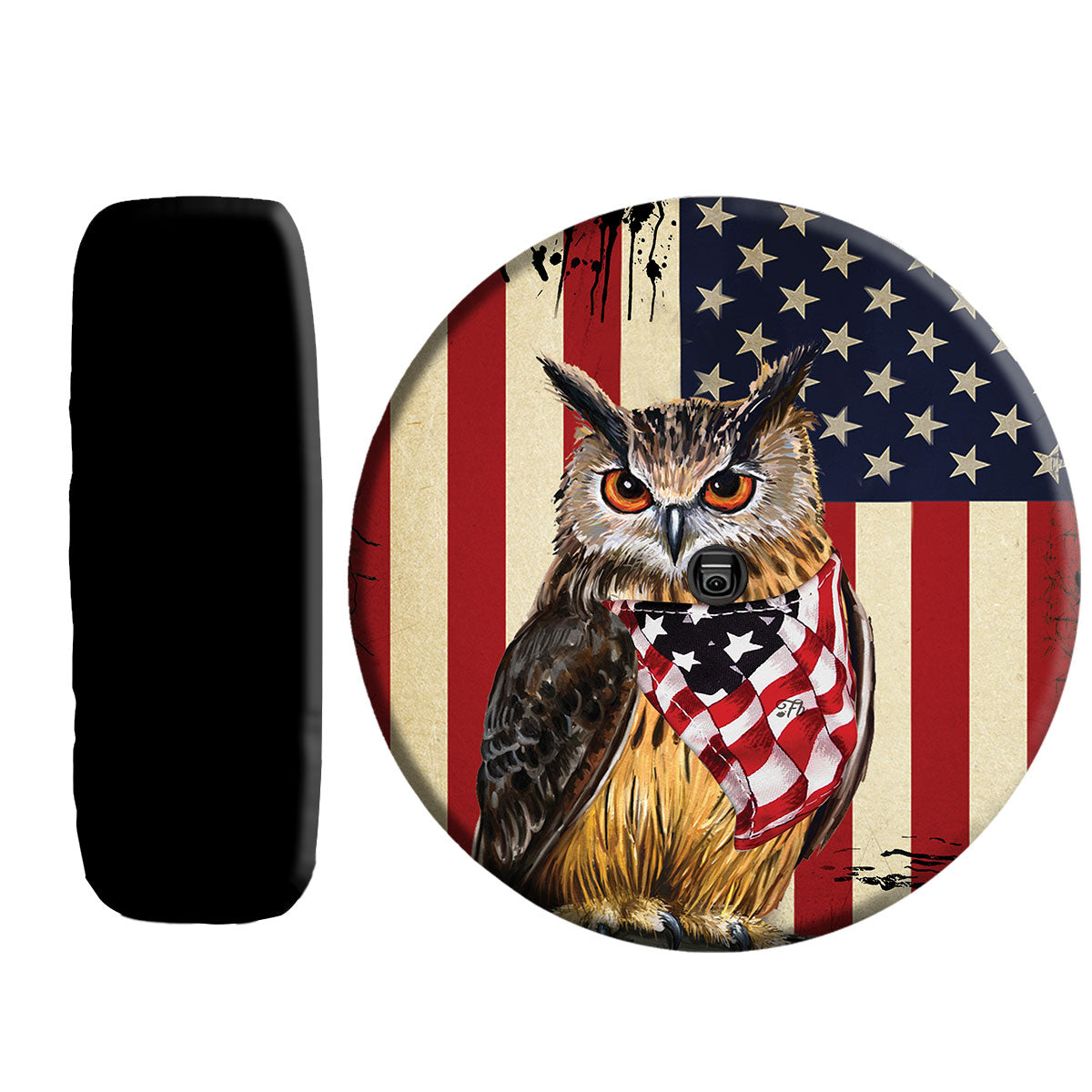 Petthouse | American Owl Happy 4th Of July Spare Tire Cover Eagle Owl Patriotic Car Accessory Truck Decor