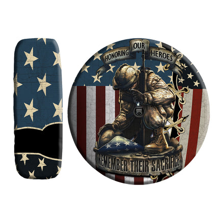 Petthouse | American Veteran Remember Their Sacrifice Spare Tire Cover Memorial Day Decor Truck Decor