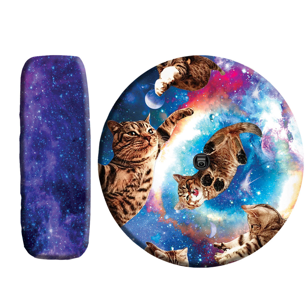 Petthouse | Funny Cat Galaxy Space Spare Tire Cover Happy International Cat Day Truck Decor Cat Fanclub Gift