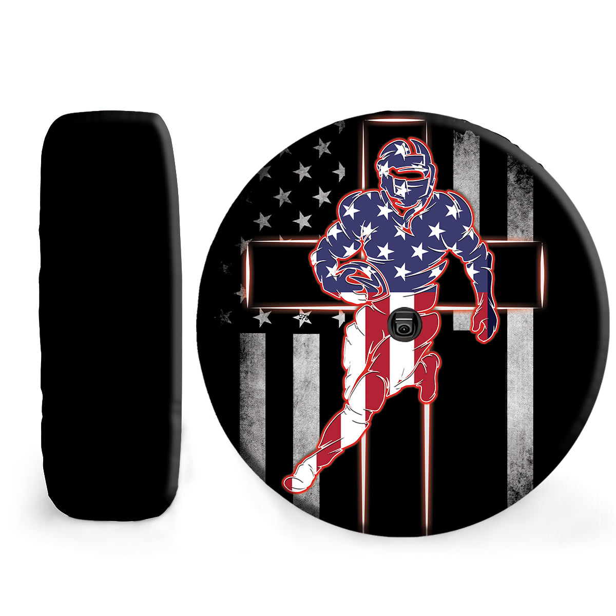 Petthouse | Rugby Spare Tire Cover American Rugby Tire Cover Christ Cross Tire Wrap Christian Decoration