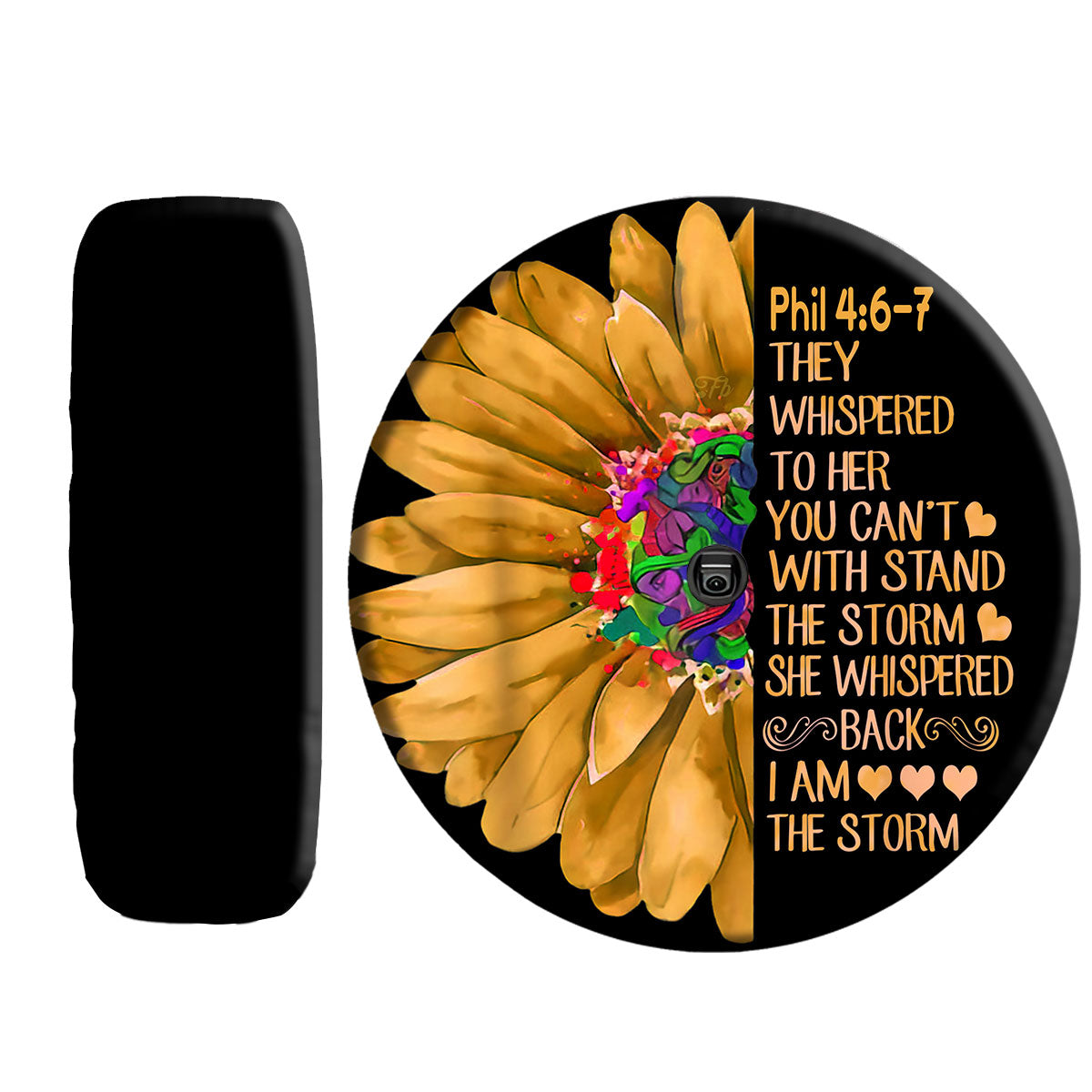 Petthouse | I Am The Storm Sunflower Spare Tire Cover Truck Decoration Parents Gift