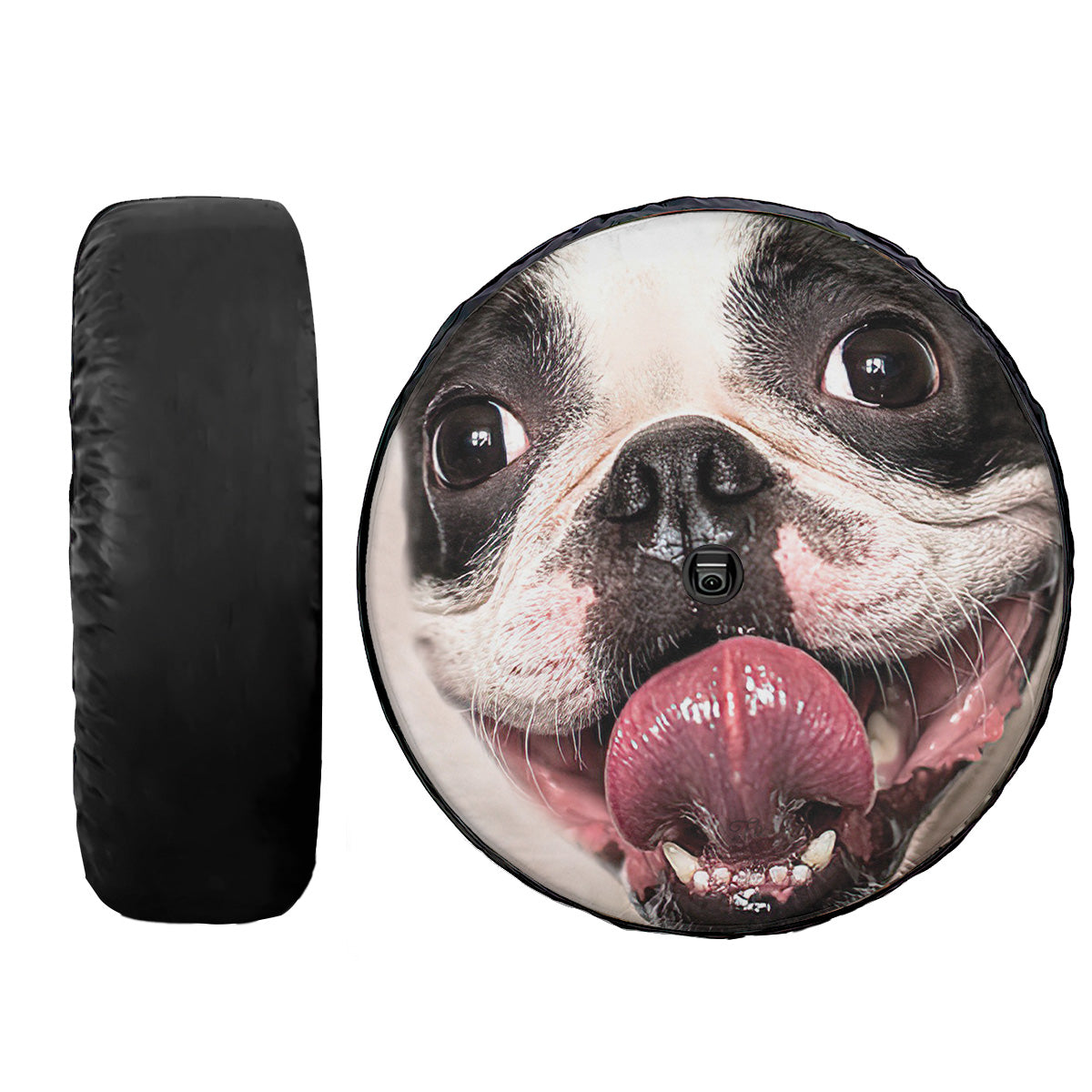 Petthouse | Tire Covers  Portrait Of A Funny And Happy Boston Terrier Spare Wheel Cover Car Accessories