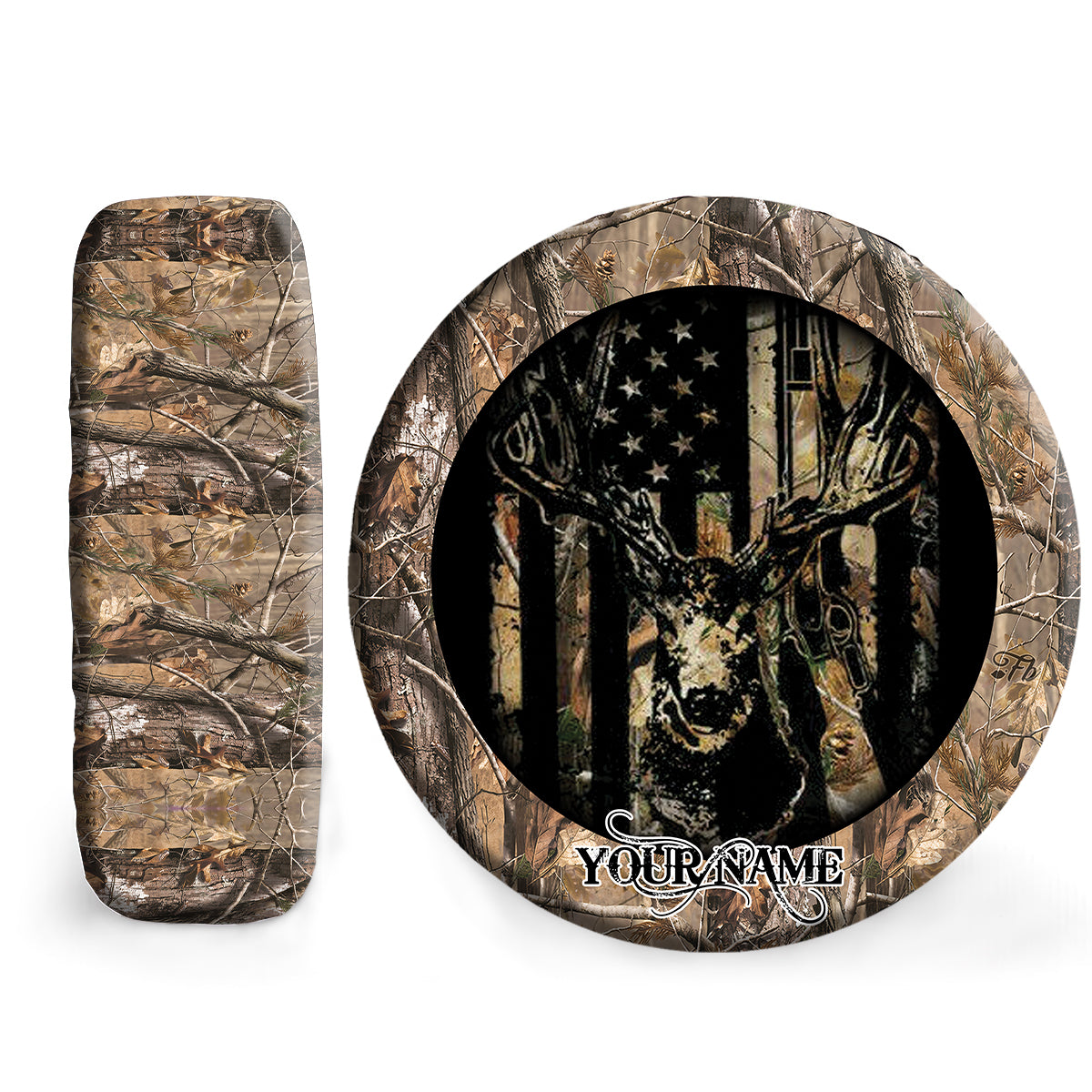 Petthouse | Customized Name Hunting Deer Us Spare Tire Cover Hunting Car Decor Gift For Hunters