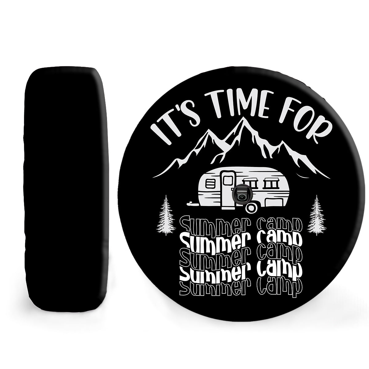 Petthouse | Its's Time For Summer Camp Spare Tire Cover Car Accessory Mountain Camper Tire Cover Spare