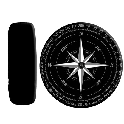 Petthouse | Compass Rose Black Spare Tire Cover Wheel Covers Accessories Spare Wheel Cover Truck Decoration