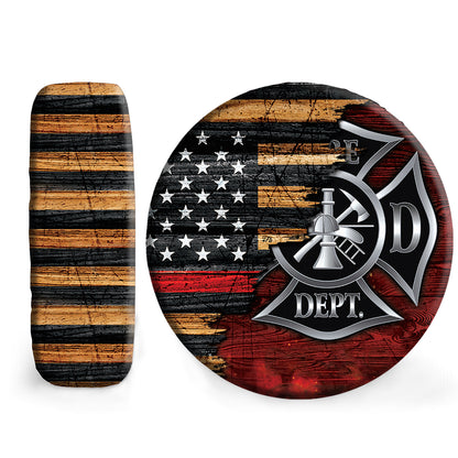 Petthouse | Firefighter Symbol Cover Firefighter Tire Cover American Wood Bar Cover Car Decoration