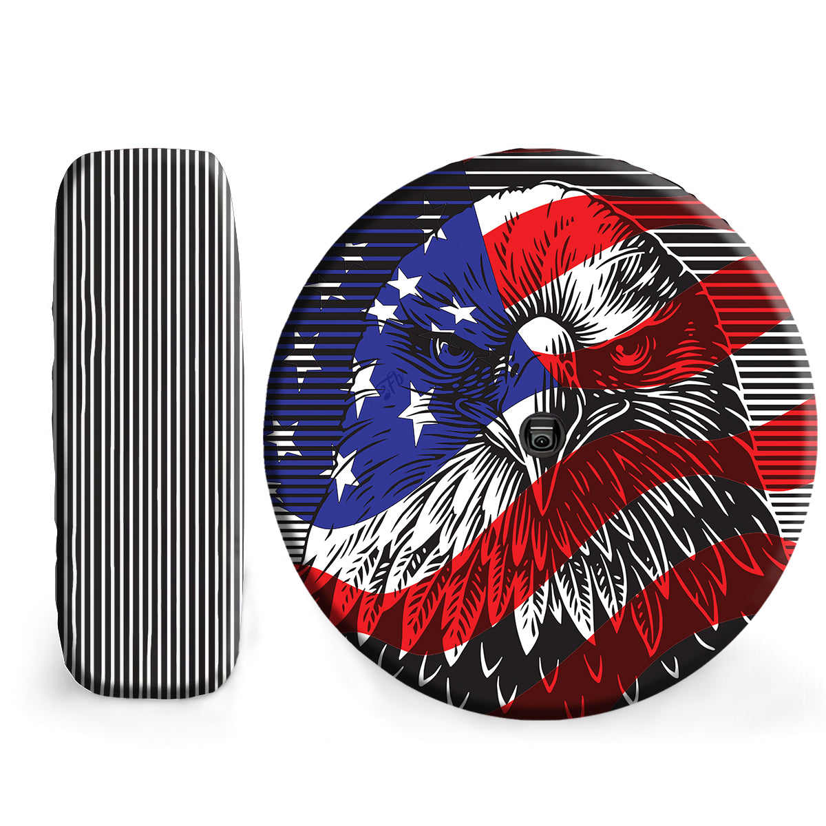 Petthouse | Eagle Head Spare Tire Cover American Flag Tire Protector New Car Gift Wheel Tire Covers