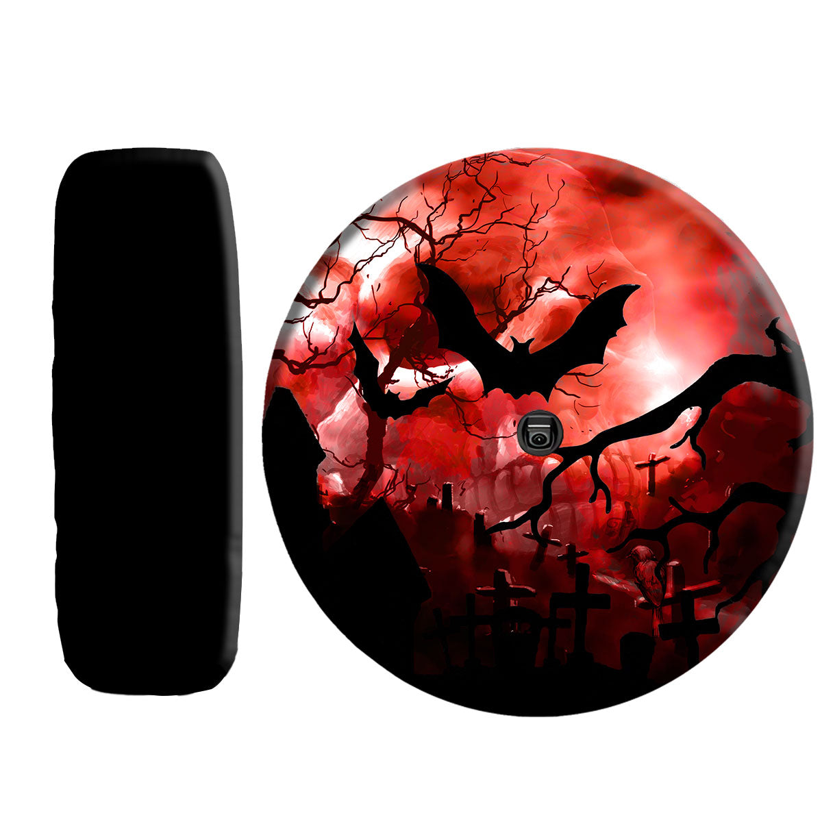 Petthouse | Cemetery Spare Tire Cover Bat Spare Wheel Cover New Car Gift Tire Protector Horror Lovers