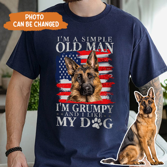 Petthouse | Personalized Dog I'm An Old Man With My Dog Shirt, Father's Day For Dog Dad Dog Owner