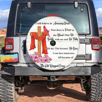 Petthouse | The Old Rugged Cross Spare Tire Cover Jesus Believer Tire Protector Christian Cross Christmas Gift