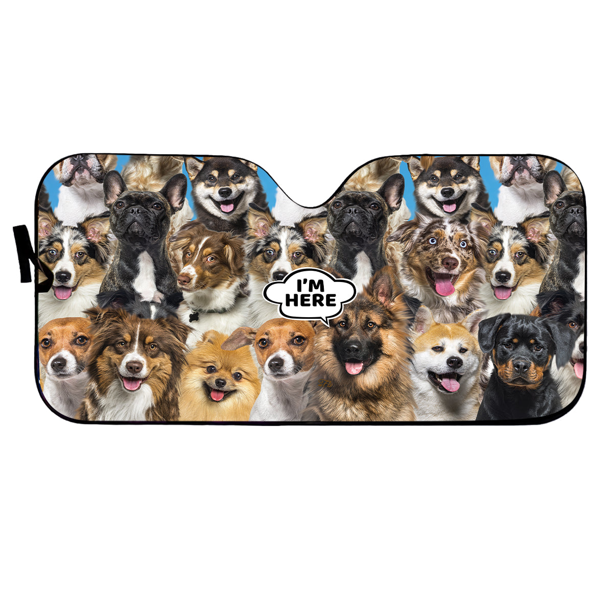 Petthouse | Customizable Gift Dog Sunshade German Shepherd I’m Here Car Sunshade Sun Visor For Car Windshield