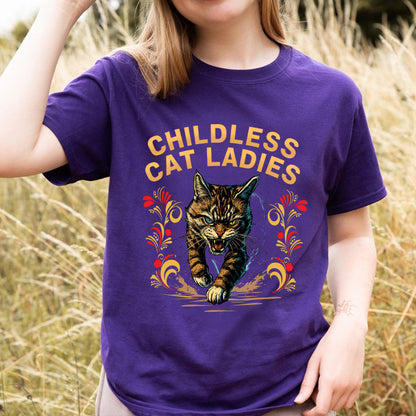 Petthouse | Childless Cat Ladies Against Fascism Shirt, Childless Cat Ladies Shirt, Miserable Childless