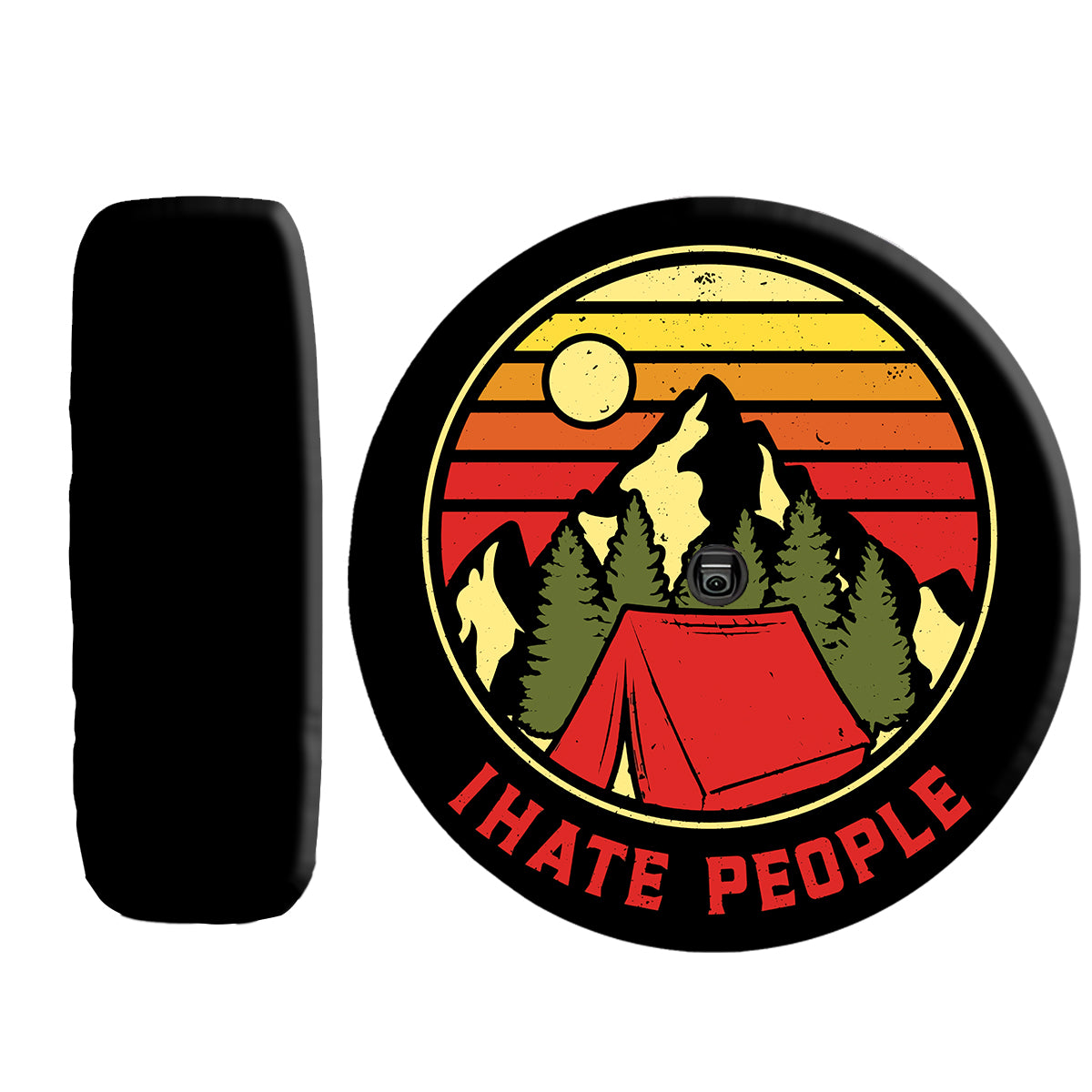 Petthouse | Spare Tire Cover I Hate People Cover Waterproof Wheel Protector Fit  Camping Tire Cover