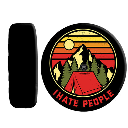 Petthouse | Spare Tire Cover I Hate People Cover Waterproof Wheel Protector Fit  Camping Tire Cover