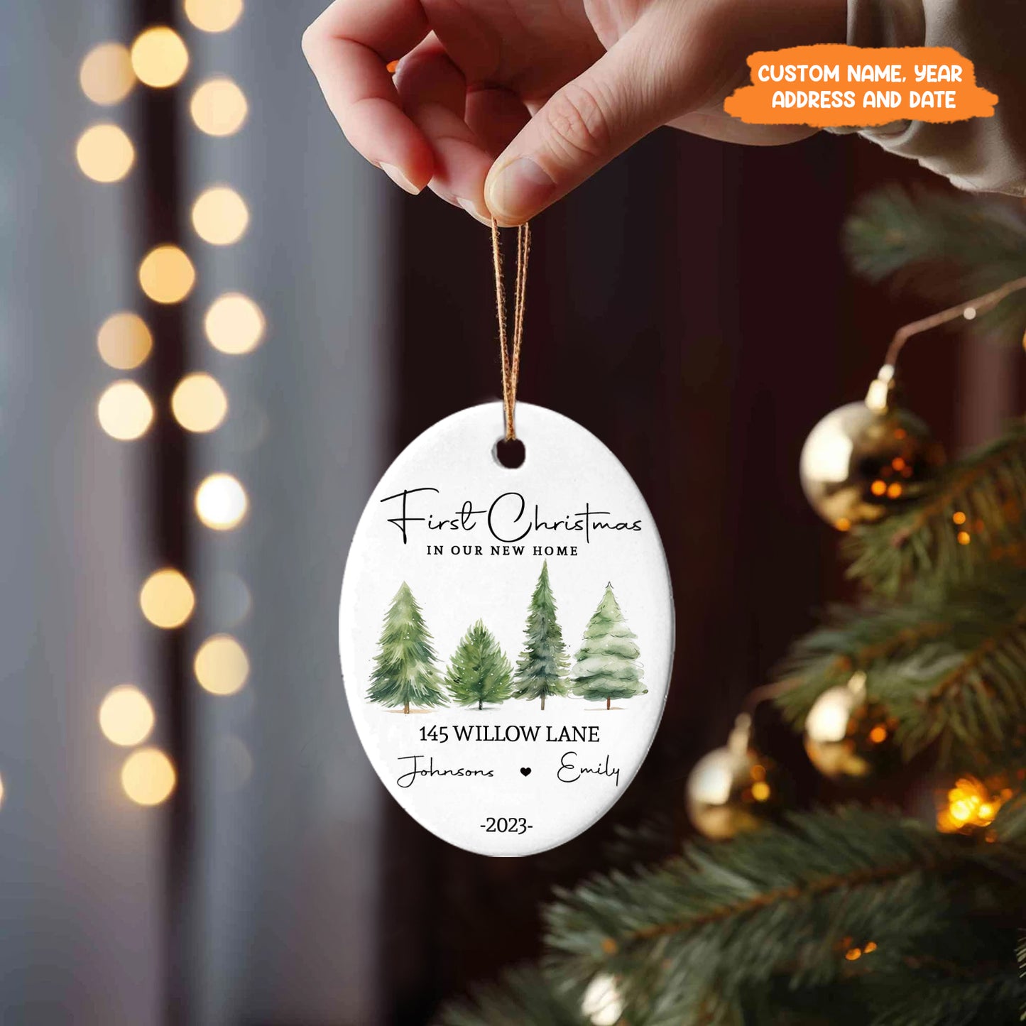 Petthouse | Personalized First Christmas In Our New Home Ornaments, 2024 Home Keepsake, Christmas Gift