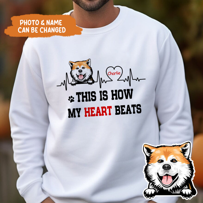 Petthouse | Custom Dog This Is How My Heart Beats Shirt, Fathers Day Shirt, Dog Dad Shirt