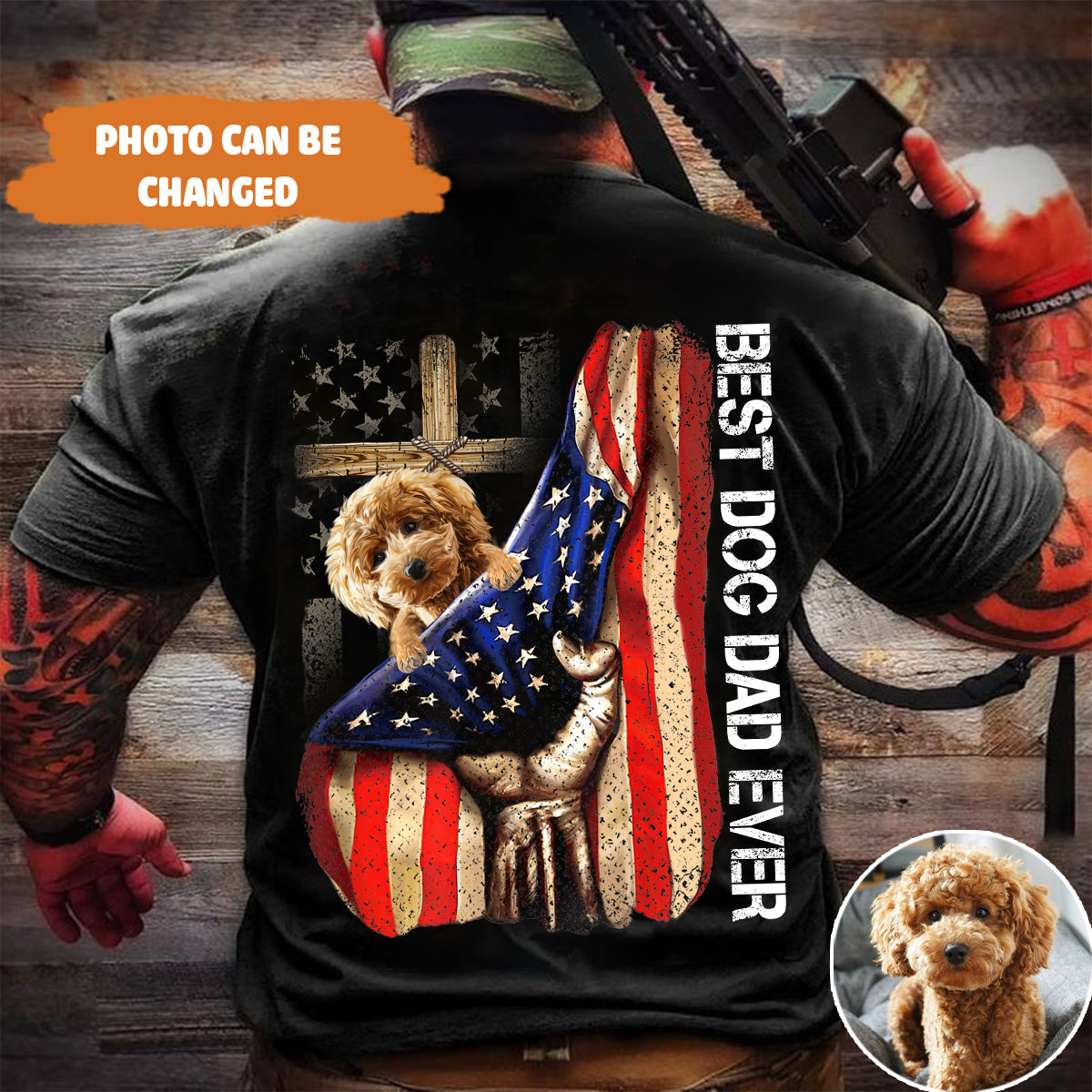 Petthouse | Personalized Dog Us Flag Happy Independence Day Shirt, Dog Dad American Pride Dog